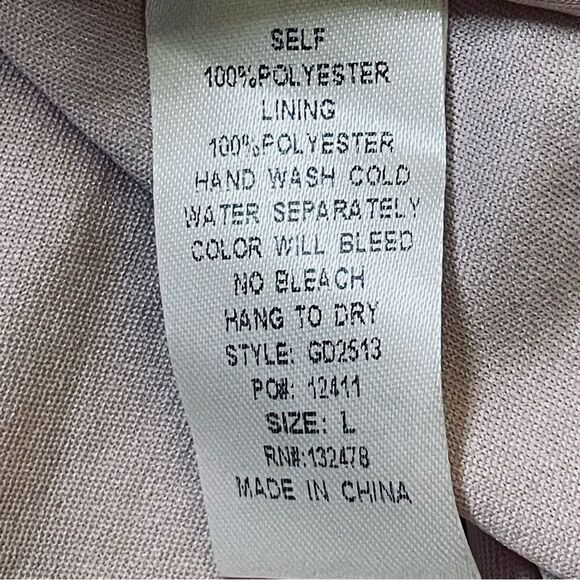 Glam Boho Ruffled Ballon Long Sleeve Mini Dress Blush Mauve Pink Size Large - Picture 10 of 11